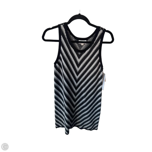 Dress Sweater By Loft In Black & White, Size: M