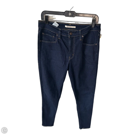 Jeans Skinny By Levis In Blue Denim, Size: 12