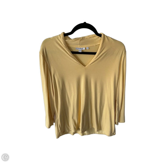 Top Long Sleeve By Chicos In Yellow, Size: L