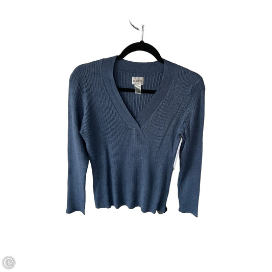 Sweater By Chicos In Blue, Size: M