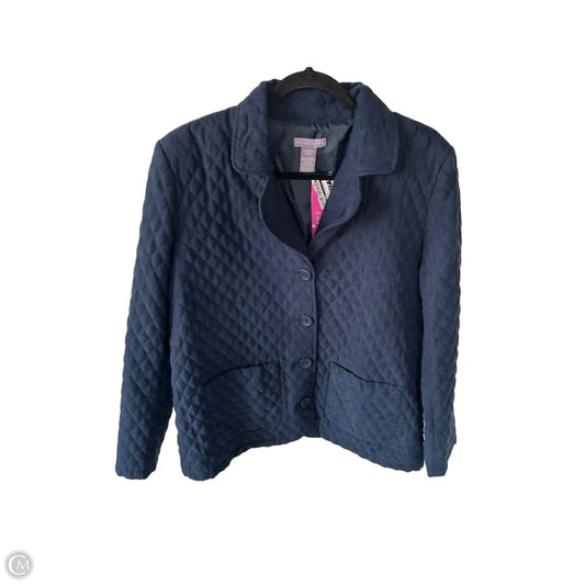 Jacket Puffer & Quilted By Laura Scott In Blue, Size: Xl