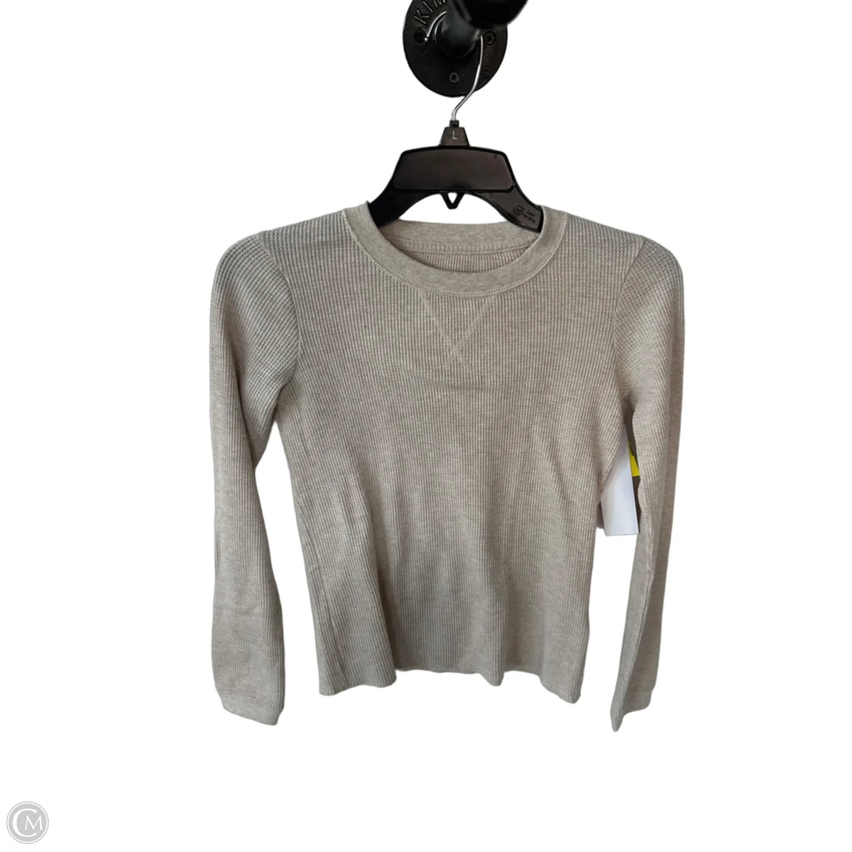 Top Long Sleeve Basic By Everlane In Tan, Size: Xxs