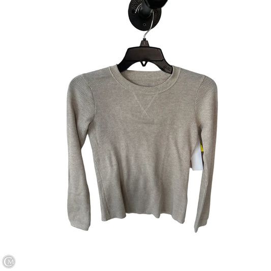 Top Long Sleeve Basic By Everlane In Tan, Size: Xxs