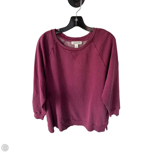 Sweatshirt Crewneck By Coldwater Creek In Purple, Size: L