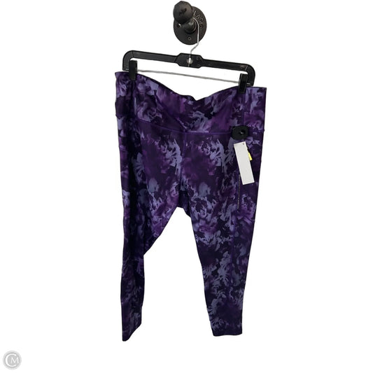 Athletic Leggings By Athleta In Purple, Size: 2x