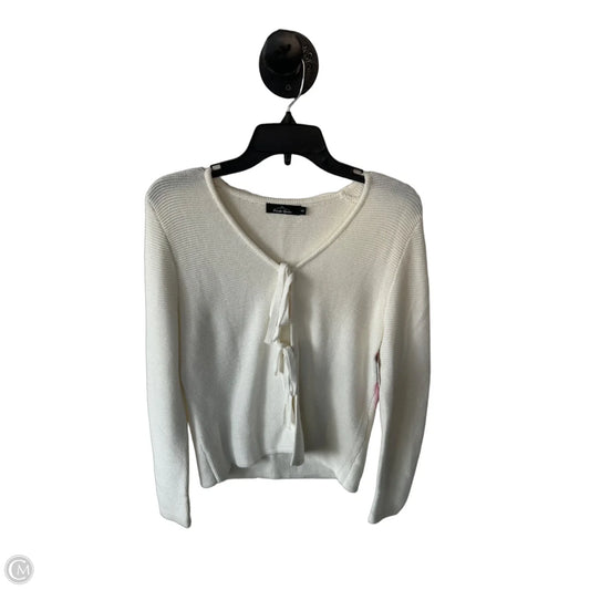 Sweater Cardigan By Trendy Queen In White, Size: S