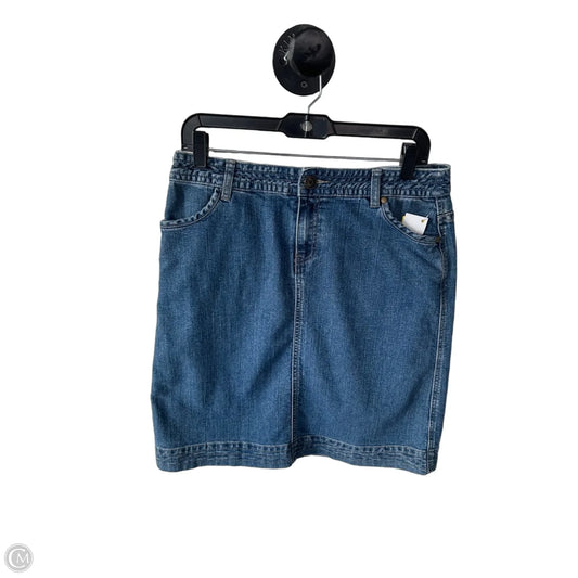 Skirt Midi By Christopher And Banks In Blue Denim, Size: 8