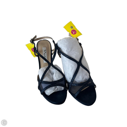 Sandals Heels Stiletto By Nina In Blue, Size: 7.5