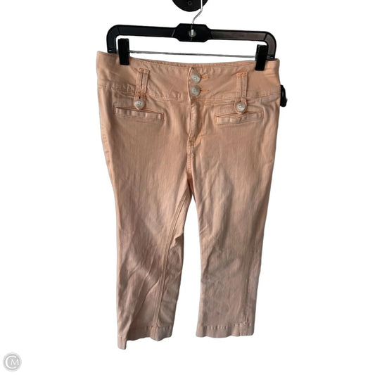 Jeans Flared By Pilcro In Orange Denim, Size: 8