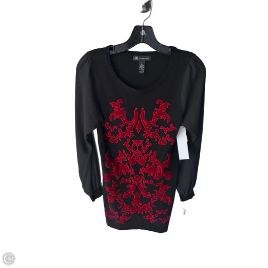 Dress Sweater By Inc In Black & Red, Size: S