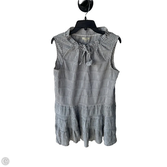 Dress Casual Short By Max Studio In Grey & White, Size: M
