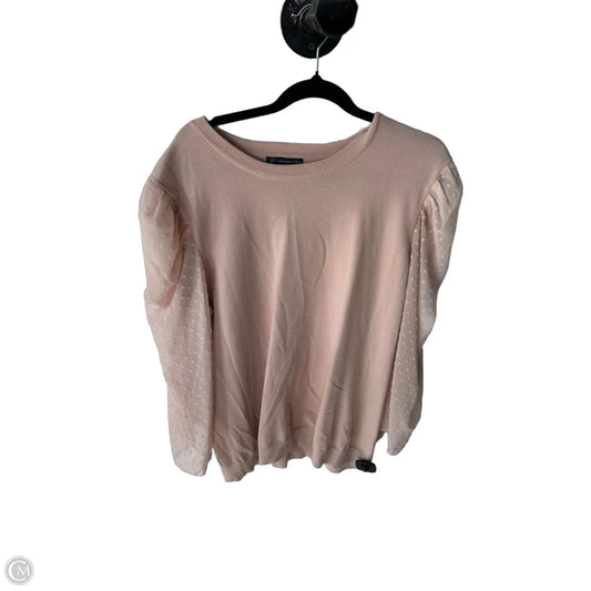 Sweater By Adrianna Papell In Pink, Size: Xl