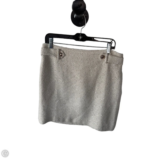 Skirt Mini & Short By Ann Taylor In Gold & White, Size: 12