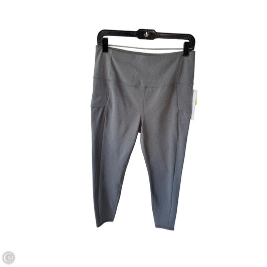Athletic Leggings By Avalanche In Grey, Size: L