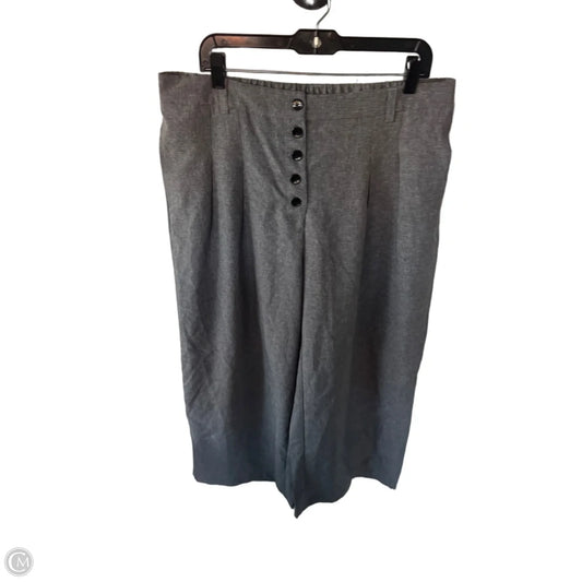 Pants Wide Leg By Shein In Grey, Size: 2x