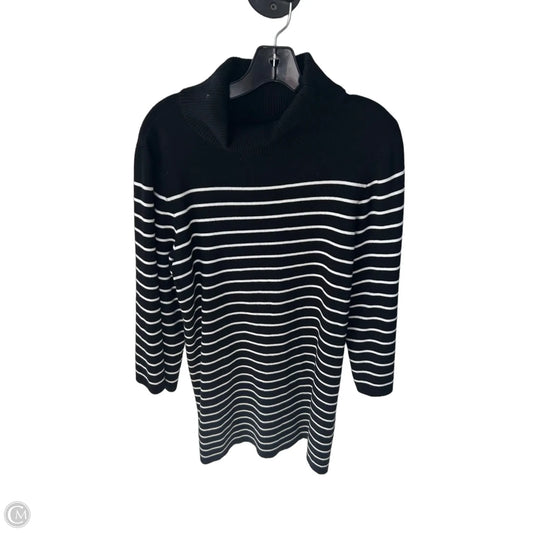 Dress Sweater By Eliza J In Black & White, Size: Xl