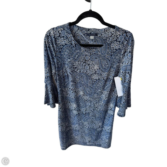 Dress Work By Tommy Hilfiger In Blue & White, Size: M