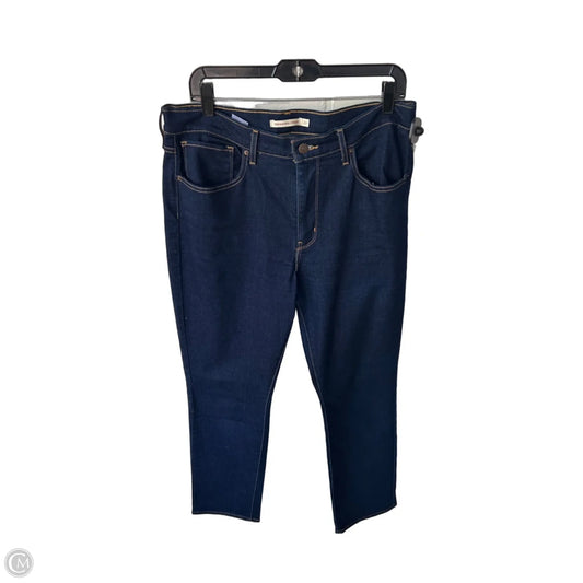 Jeans Straight By Levis In Blue Denim, Size: 16