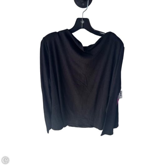Top Long Sleeve By Banana Republic In Black, Size: Xxl