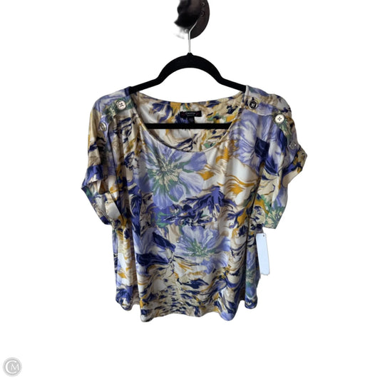 Top Short Sleeve By Cocomo In Purple & Tan, Size: 1x