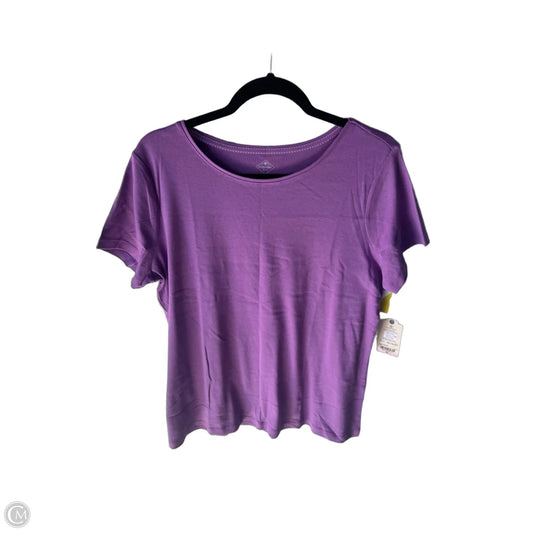 Top Short Sleeve Basic By St Johns Bay In Purple, Size: XL