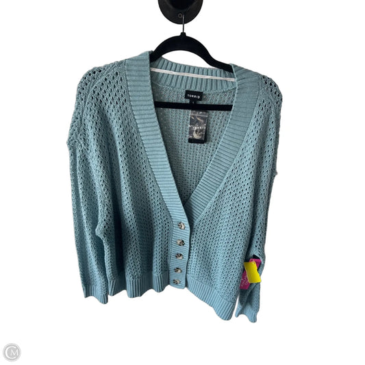 Sweater Cardigan By Torrid In Blue, Size: 1x