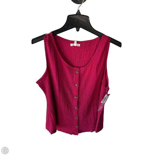 Top Sleeveless By Maurices In Pink, Size: 1x