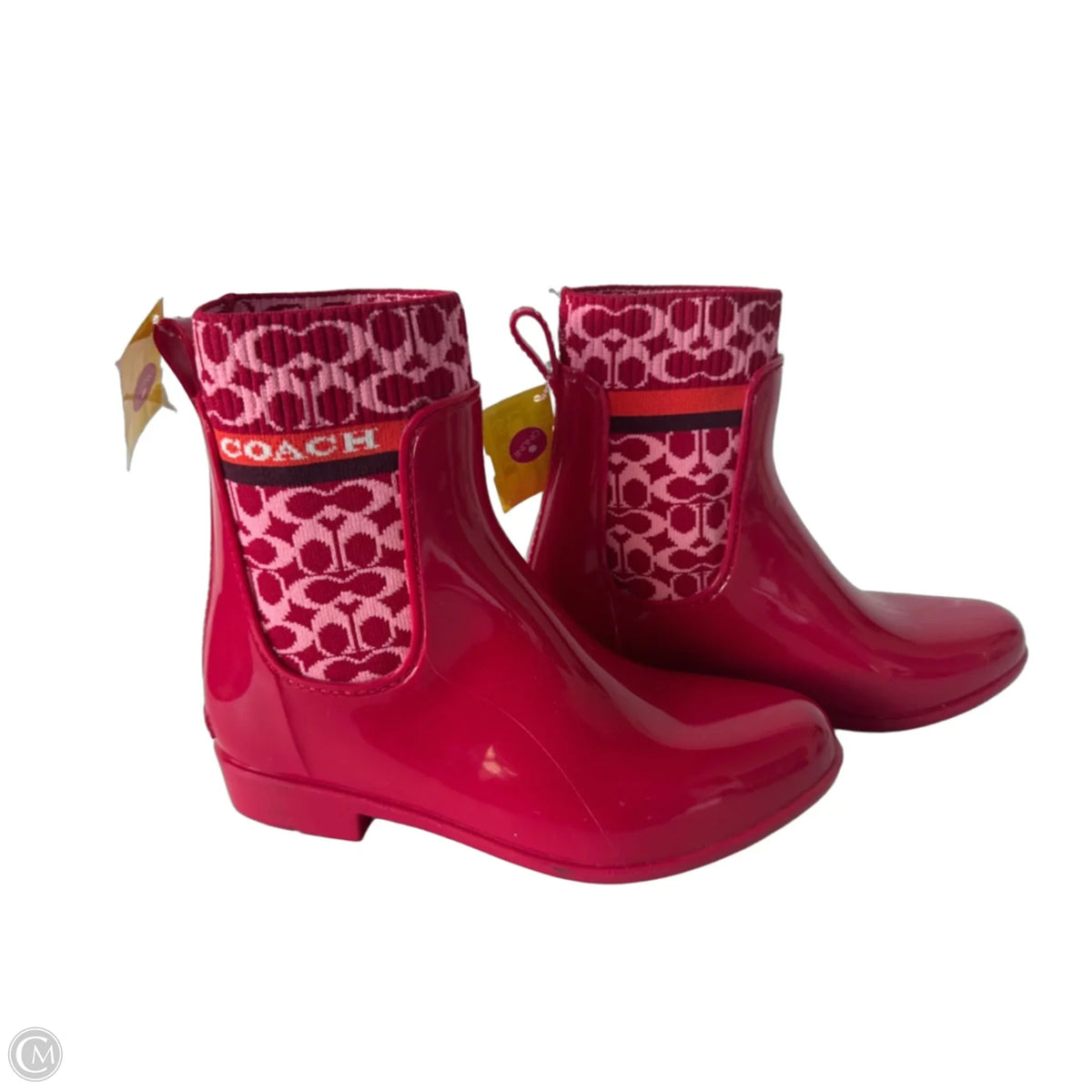 Boots Designer By Coach In Red, Size: 7