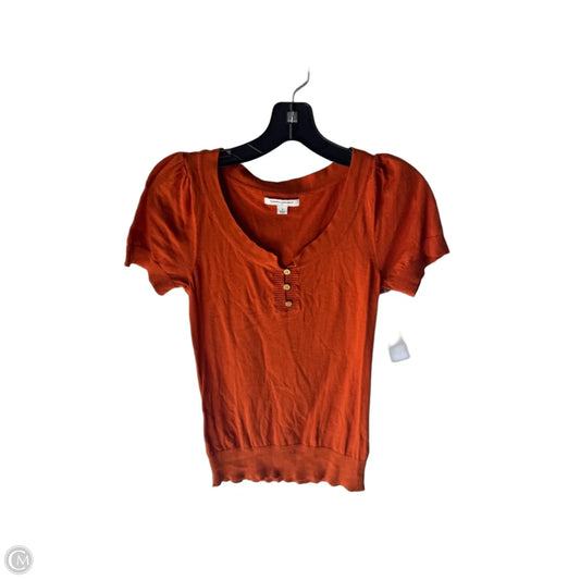 Sweater Short Sleeve By Banana Republic In Orange, Size: S