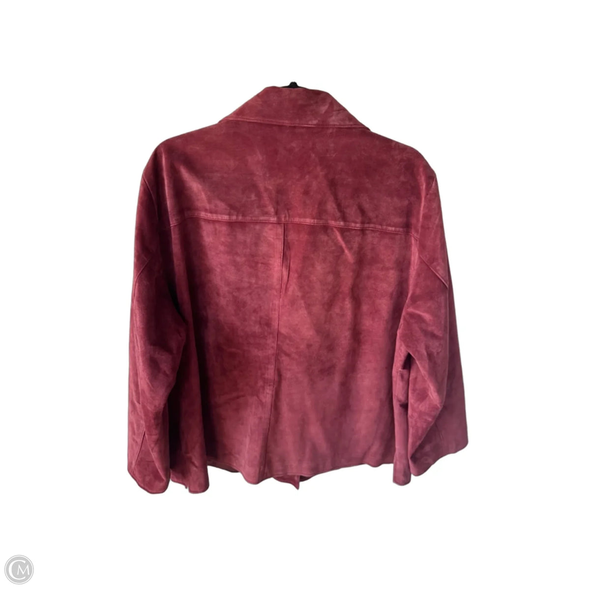 Jacket Leather By Clothes Mentor In Red, Size: 2x
