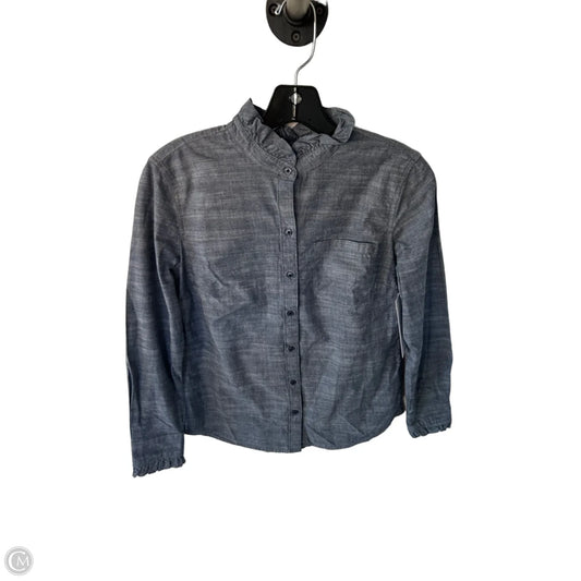 Top Long Sleeve By Banana Republic In Blue, Size: Xsp