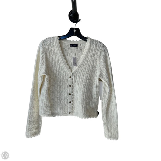 Sweater Cardigan By Gap In Cream, Size: Xsp