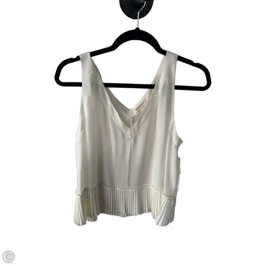 Top Sleeveless By Rebecca Taylor In Cream, Size: L