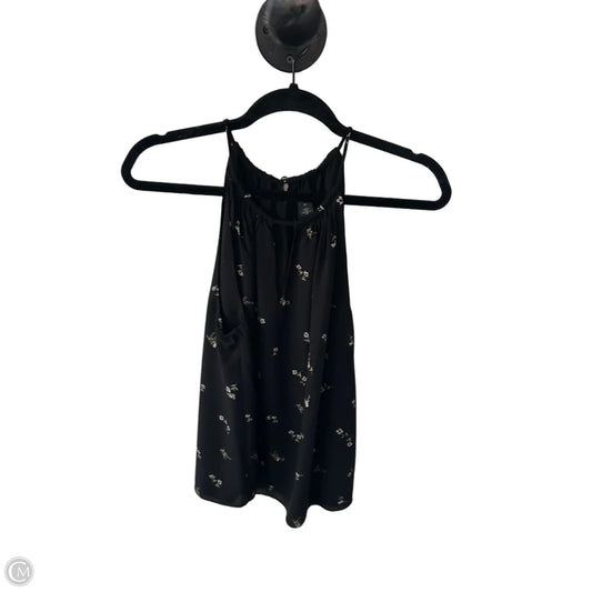 Top Sleeveless By Halogen In Black & Tan, Size: M