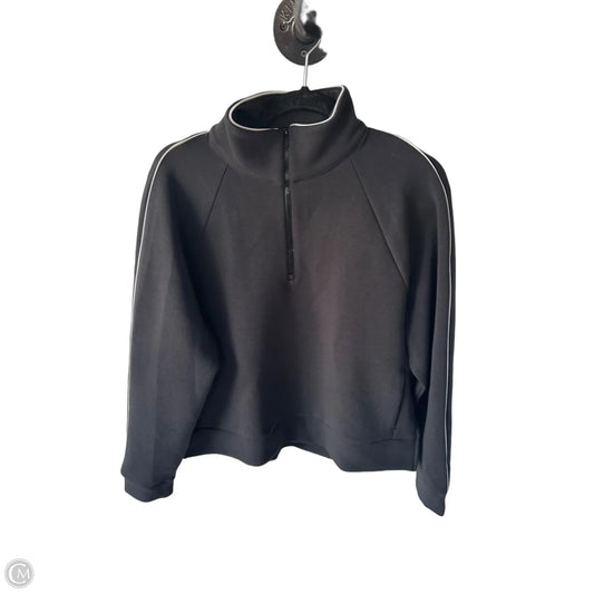 Athletic Sweatshirt Collar By Calia In Black & White, Size: L