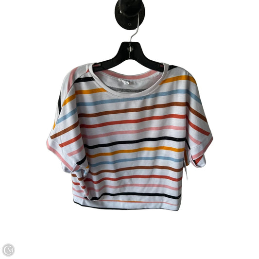 Top Short Sleeve By Tribal In Striped Pattern, Size: M