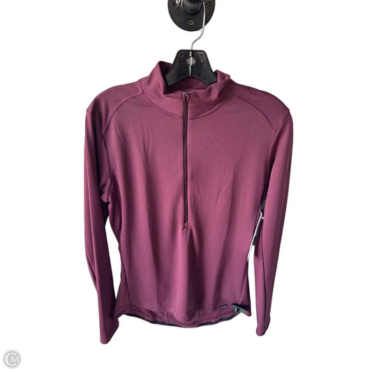 Athletic Top Long Sleeve Collar By Patagonia In Purple, Size: M