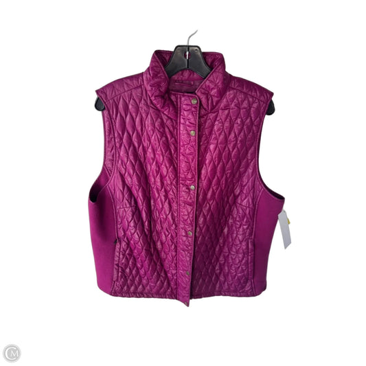 Vest Puffer & Quilted By Talbots In Purple, Size: 2x