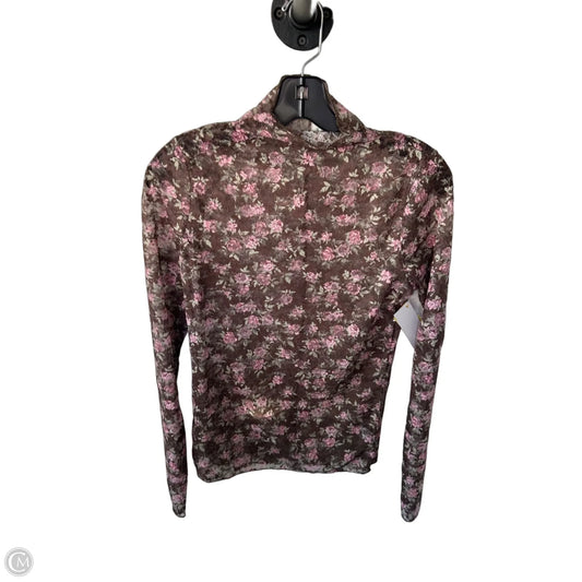 Top Long Sleeve By New In In Brown & Green, Size: L