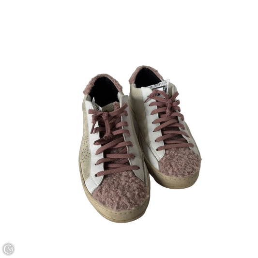 Shoes Sneakers By P448 In Cream & Pink, Size: 8.5
