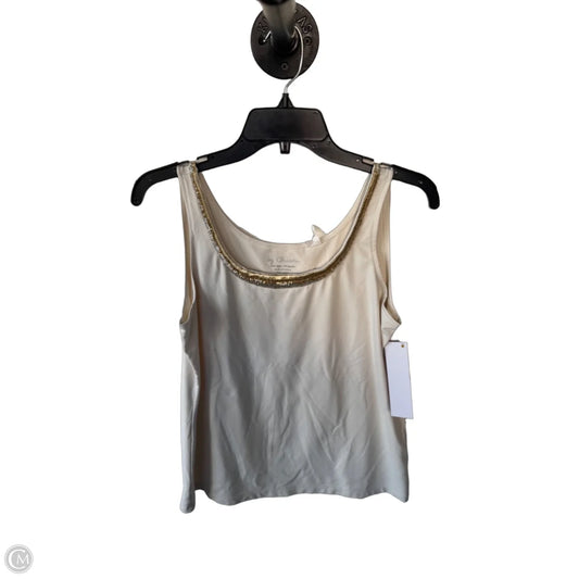 Top Sleeveless By Chicos In Cream, Size: M