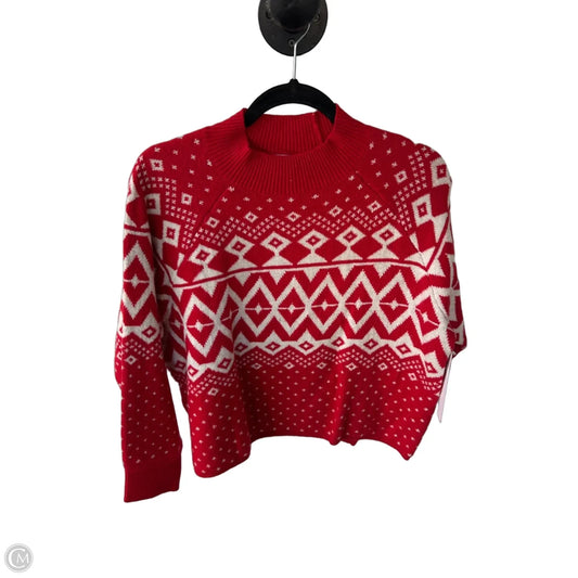 Sweater By Old Navy In Red & White, Size: L