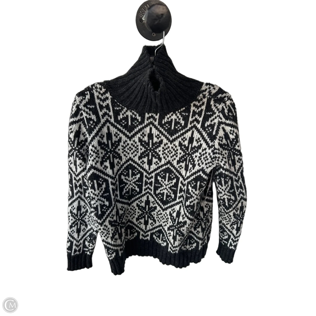 Sweater By Logg In Grey & White, Size: M
