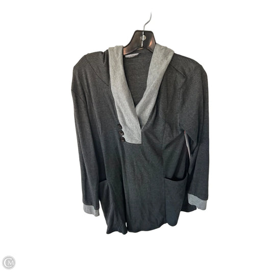 Tunic Long Sleeve By Clothes Mentor In Grey, Size: L