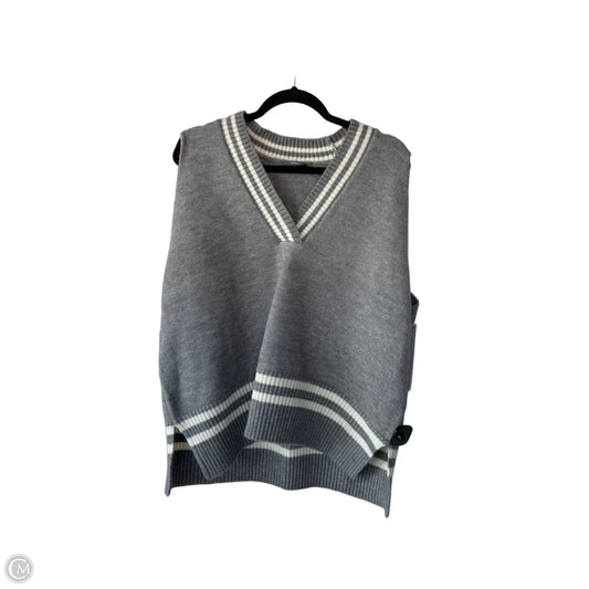 Vest Sweater By Anthropologie In Grey & White, Size: Osfm