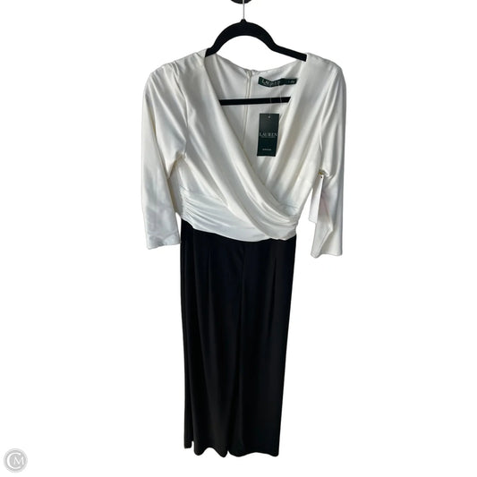 Jumpsuit By Lauren By Ralph Lauren In Black & White, Size: S