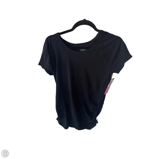 Athletic Top Short Sleeve By Athleta In Black, Size: L