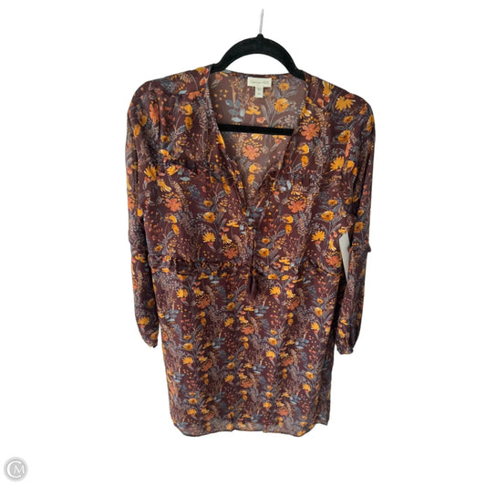 Dress Casual Short By Garnet Hill In Orange & Purple, Size: Xs