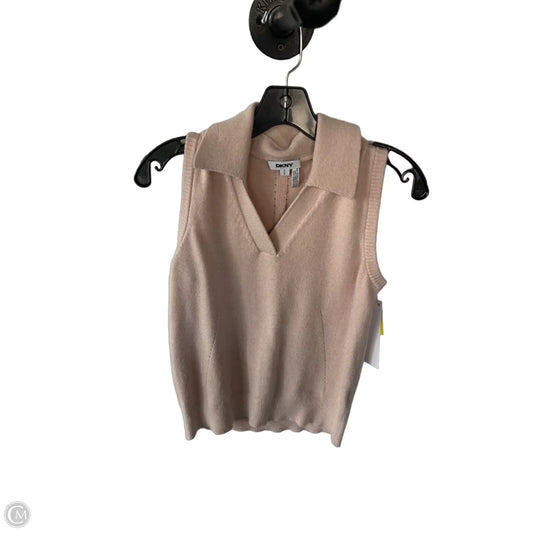 Vest Sweater By Dkny In Pink, Size: M