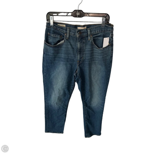 Jeans Straight By Levis In Blue Denim, Size: 10
